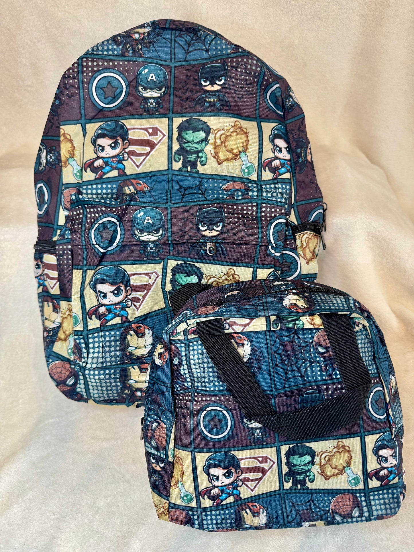 Superhero's Set - Backpack & Lunch Bag