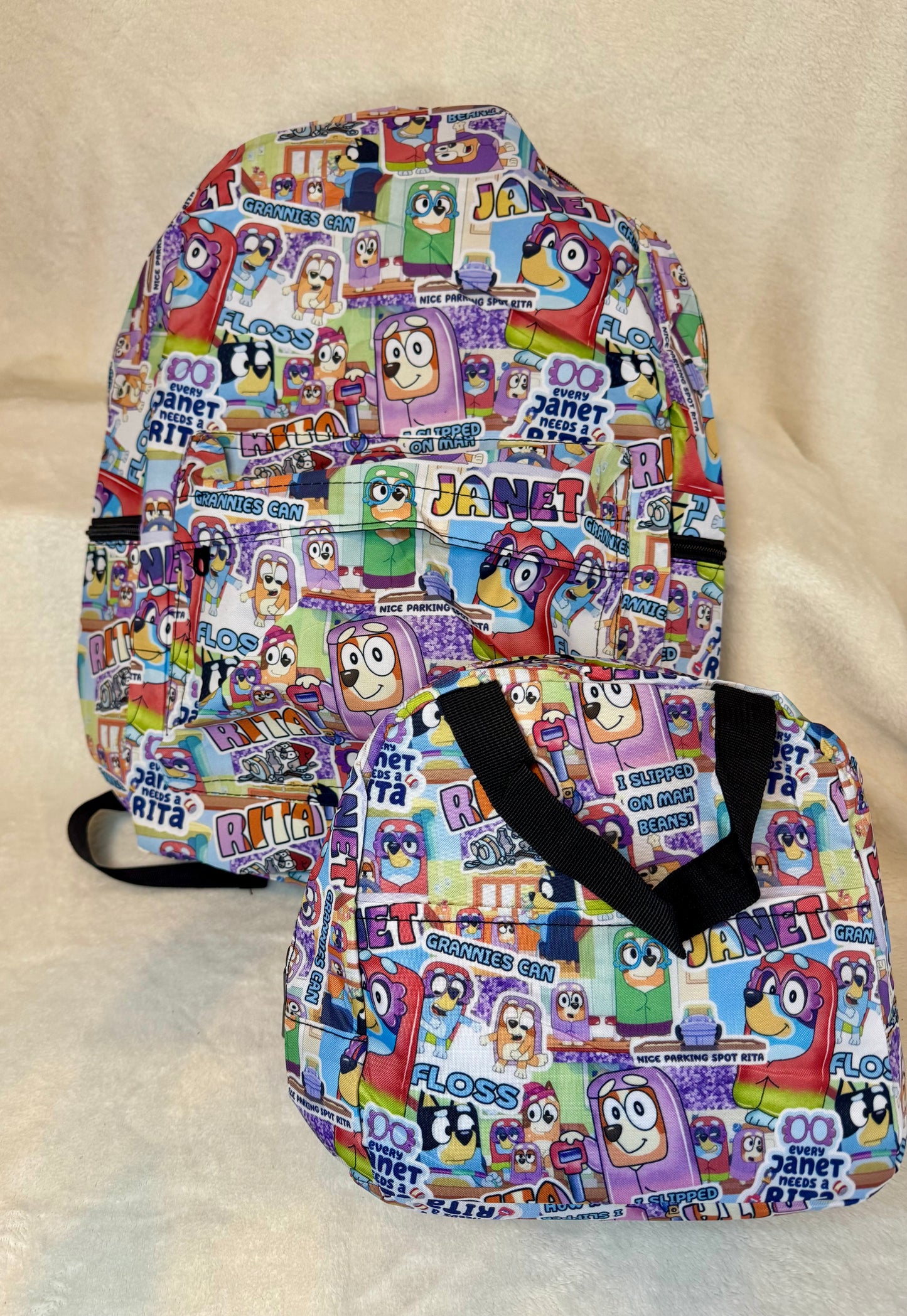 Grannies Set - Backpack & Lunch Bag