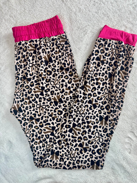 Leopard Bows Mama Joggers