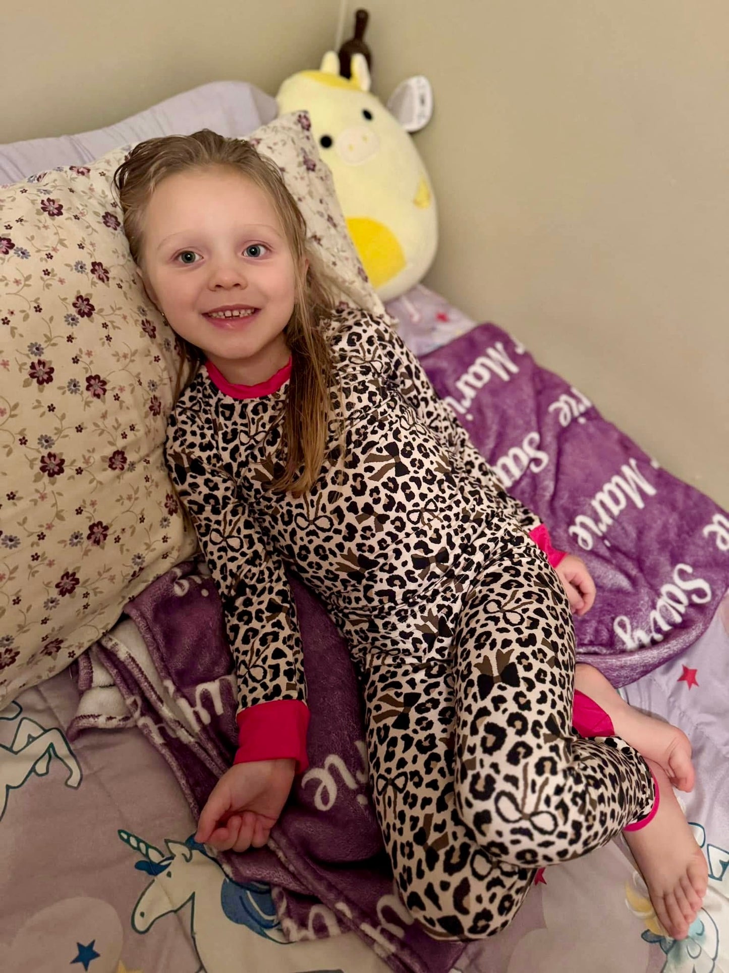 Leopard Bows - Pants Set