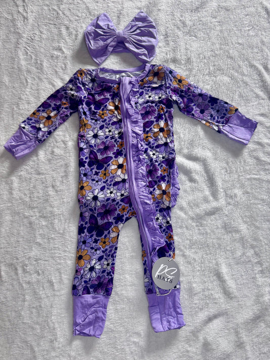 Butterfly Blossoms - Ruffle Butt & Bow