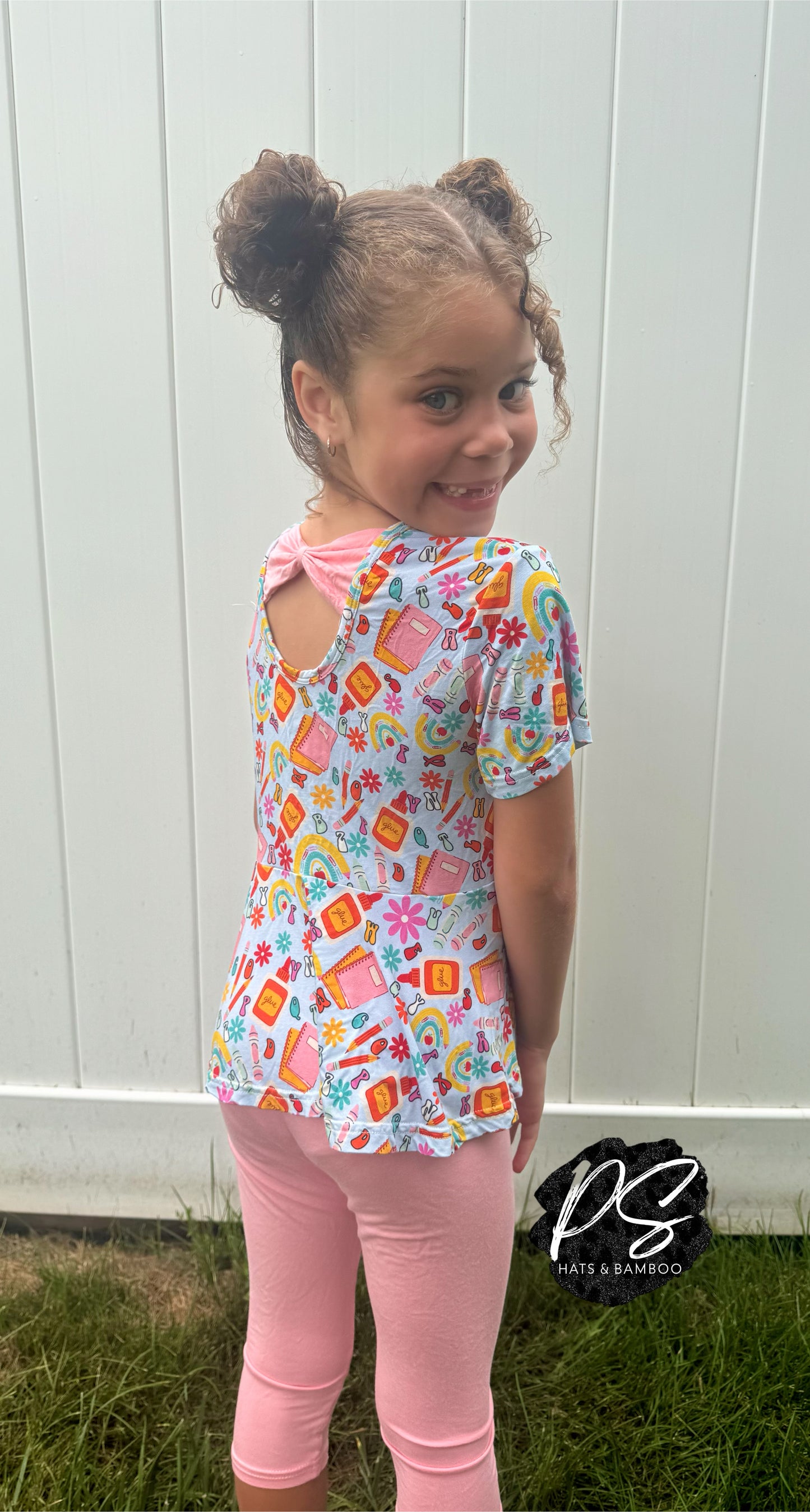 School Supplies Capri Leggings Set