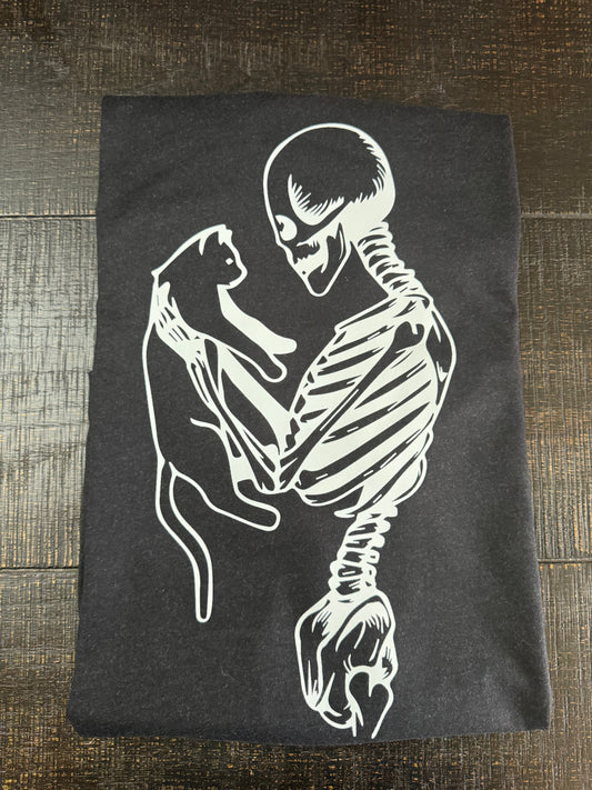 Cat and Skeleton