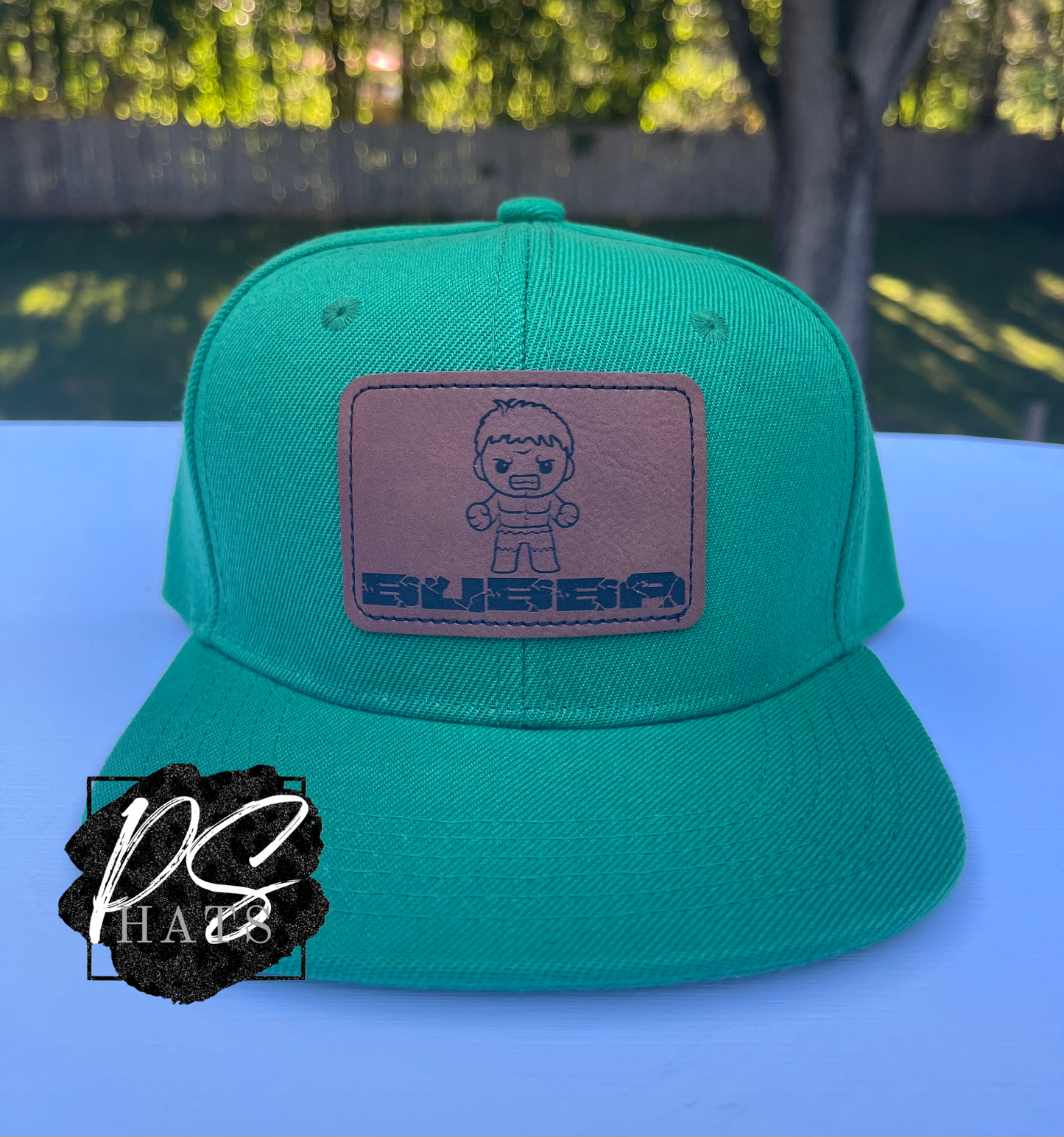 Custom Name Green Strong Man
