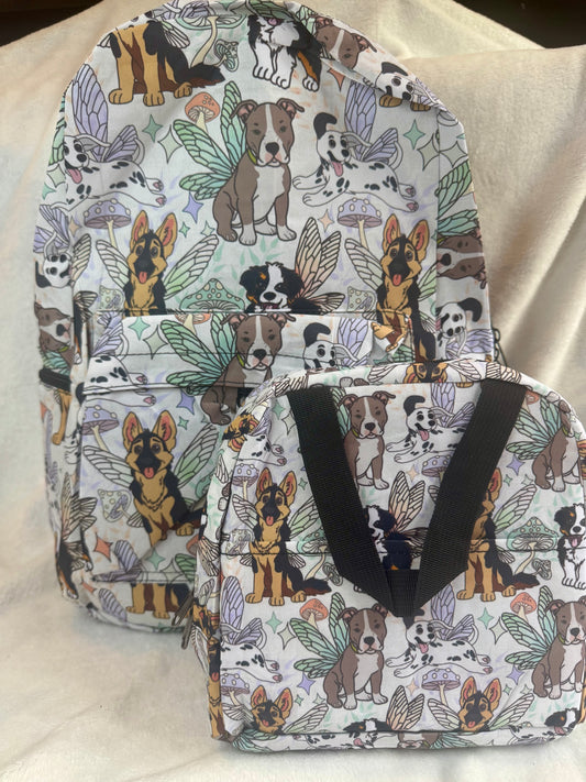 Fairy Dogs Set - Backpack & Lunch Bag