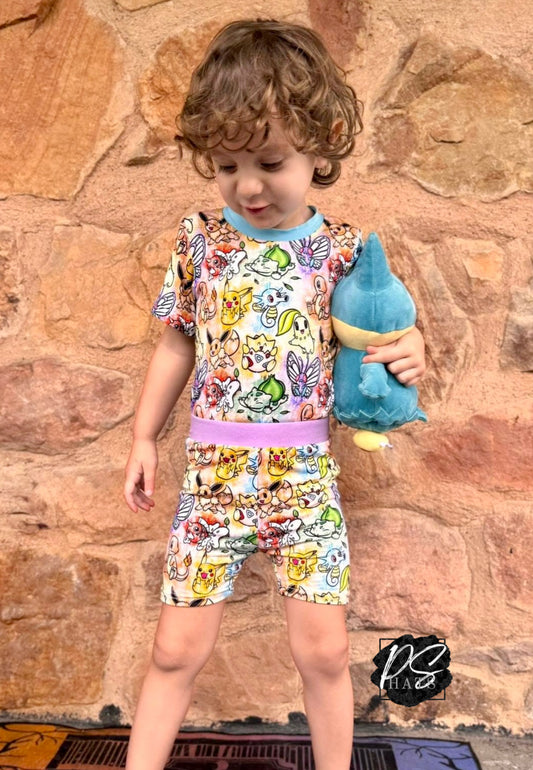 Poke Shorts Set