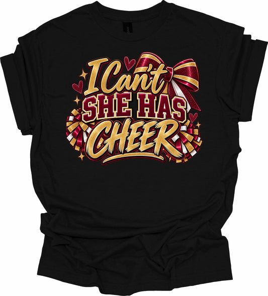 I can’t she has cheer