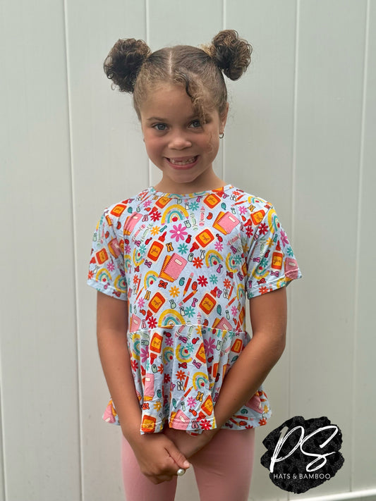 School Supplies Capri Leggings Set