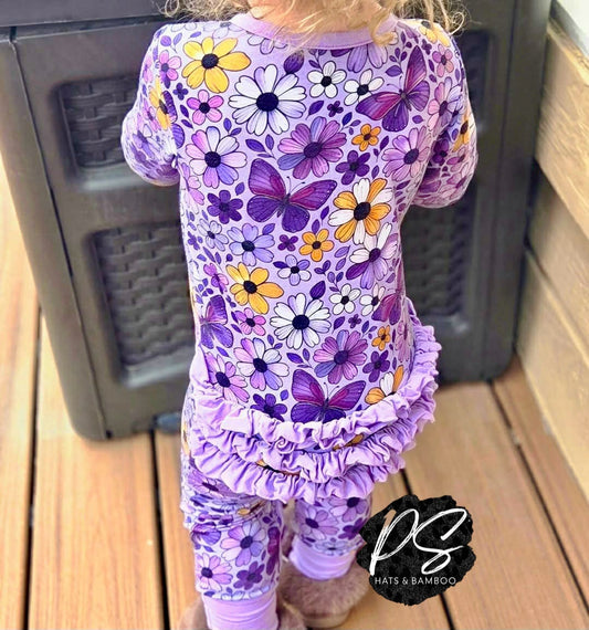 Butterfly Blossoms - Ruffle Butt & Bow