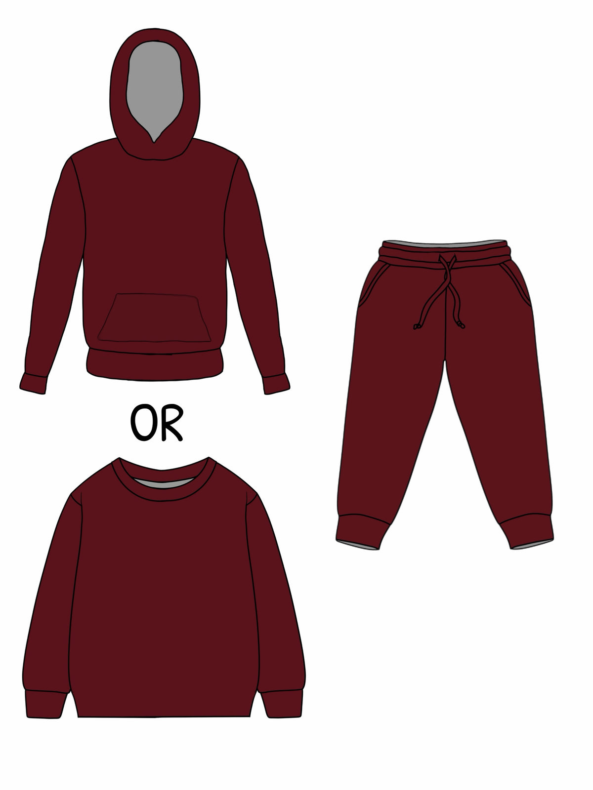 Black Cherry Fleece Set