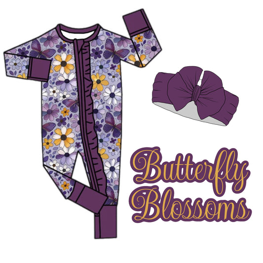 Butterfly Blossoms - Ruffle Butt & Bow